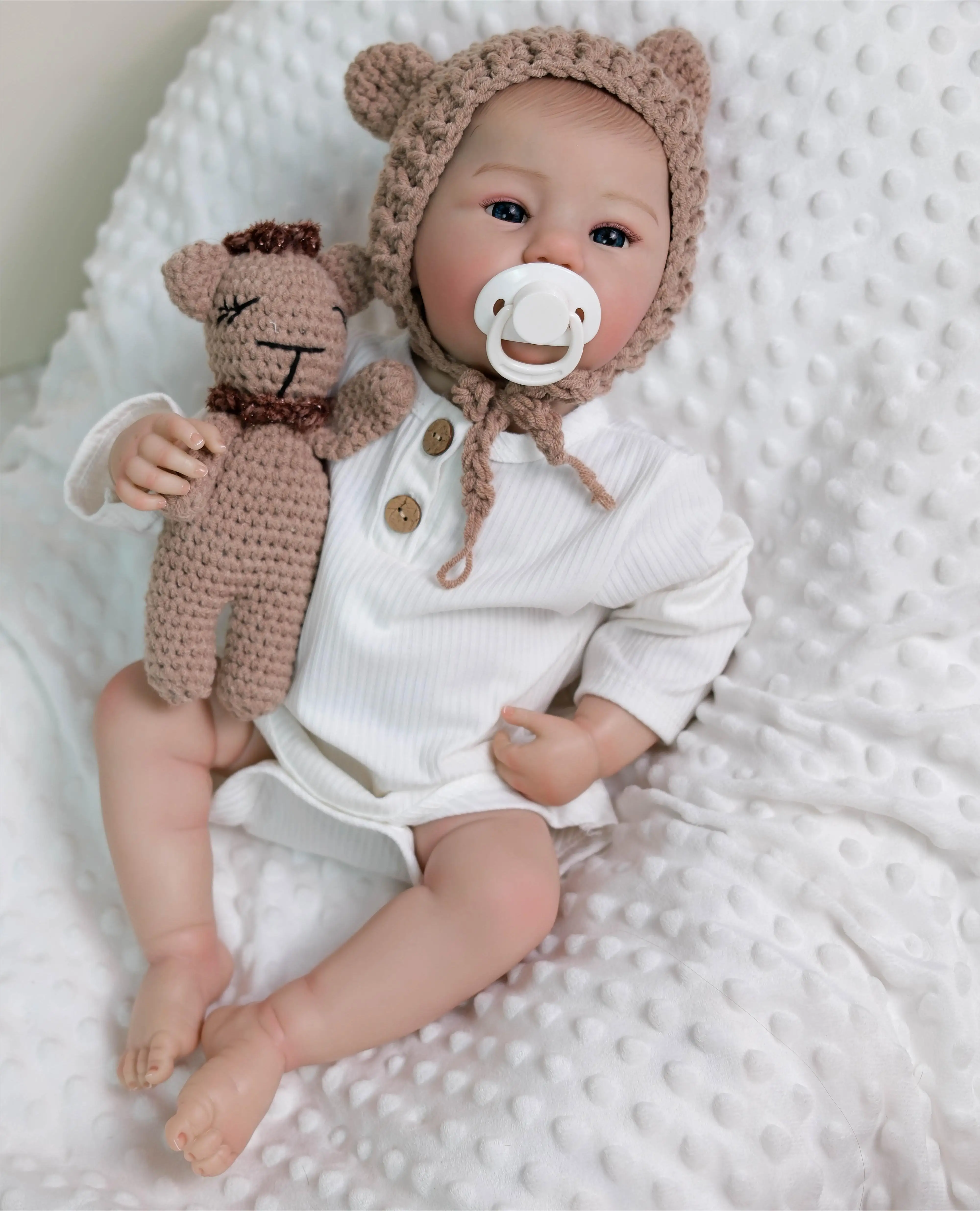 NPK 19 ''عالية الجودة كامل الجسم الفينيل تولد من جديد Abigail ثلاثية الأبعاد اللوحة الأوردة المرئية الجلد تحصيل الفن دمية هدية الكريسماس