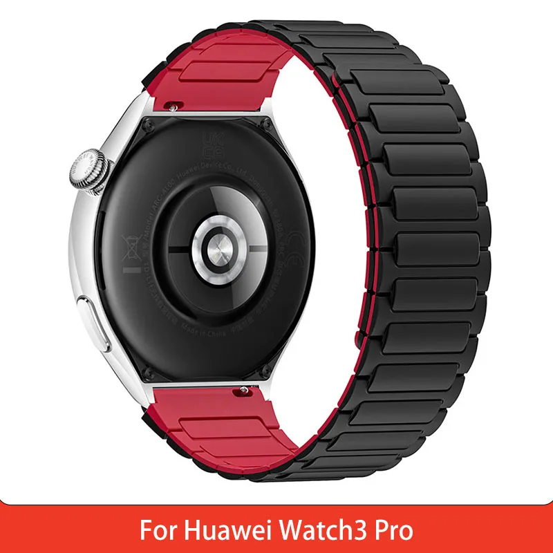 Watch Straps For Huawei Watch3 Pro Two tone silicone strap Watch 3 Pro Strong magnetic watch band Wristband Sports Strap