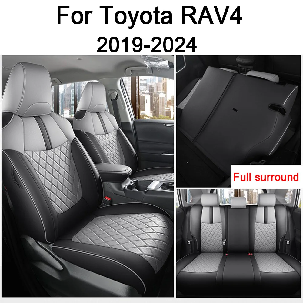

Новое автокресло на заказ Sovers, 5 мест для Toyota RAV4 2019 2020 2021 2022 2023 2024 Rav4, водонепроницаемая кожаная подушка, чехол для автомобильного сиденья