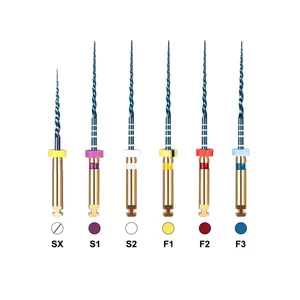 6 PCS/Box Dental Blue Rotary Files With Heat Activation Endodontic Files Root Channel 21/25mm SX-F3 Dental Tools 10 Main Rotary Lima Sales - №3