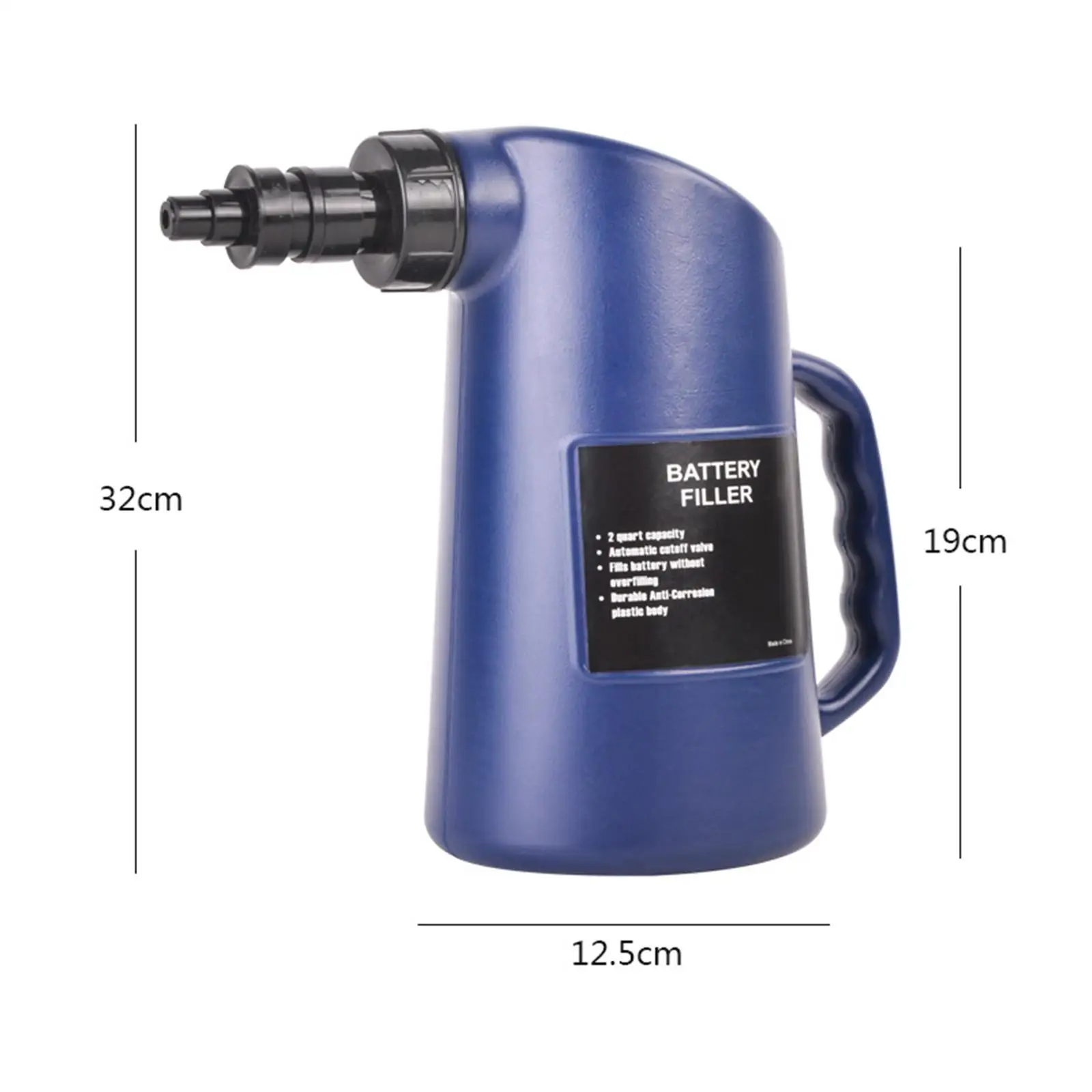 Car Battery Filler Distilled Water Deep Cycle Battery Filling Jug Automatic Water Shutoff for Marine RV Automotive Trucks