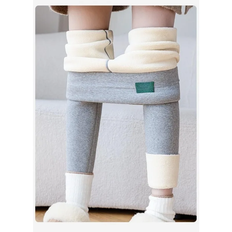 Leggings épais en polaire, Version étendue, grands, taille haute, Extra-épais, vêtements d'extérieur pour femmes, pour l'automne et l'hiver, chaleur