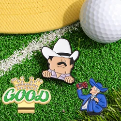 Golf Cap Decorative Clip Cartoon Creative Enamel Pins Baseball Hat Accessories Brooches Golf Backpack Lapel Badge for Friends