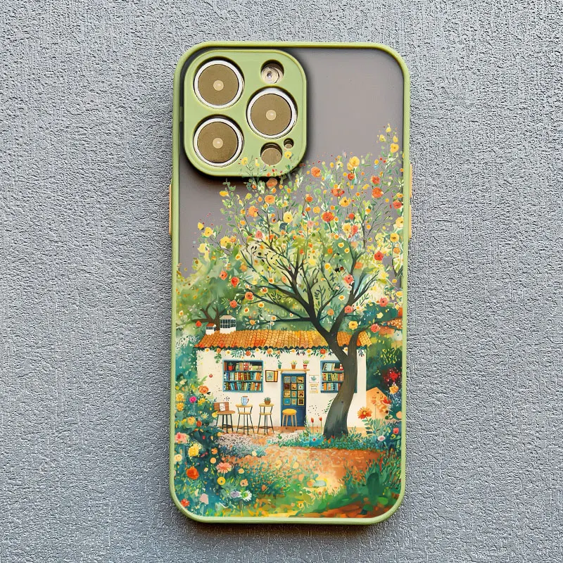 Ölgemälde Garten Villa Landhausmärchen Kunst Handyhülle für iPhone 17 16 15 14 13 12 11 Pro Max XR XS X 15 16 Rückseite – Detail 8
