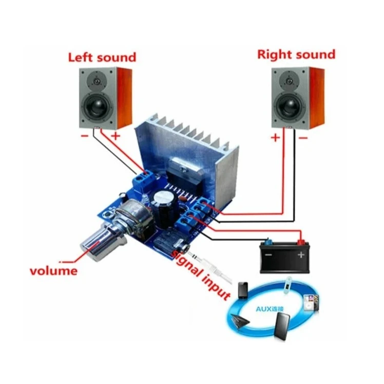 2 قطعة 12 فولت مكبر كهربائي رقمي أمبير مجلس TDA7297 15 واط + 15 واط ثنائي القناة خالية من الضوضاء