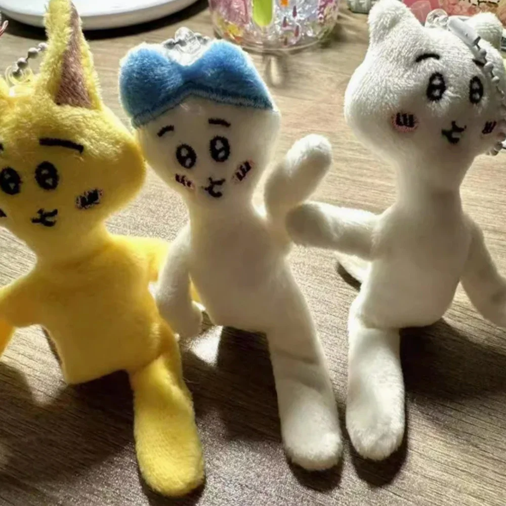 12cm Chiikawa Śmieszna Lalka Pełna Ruchomości z Funkcją Huśtania Anime Słodki Kreskówkowy Pluszowy Dodatek do Kluczy Ozdoba do Torby Zabawka Prezent na Święta