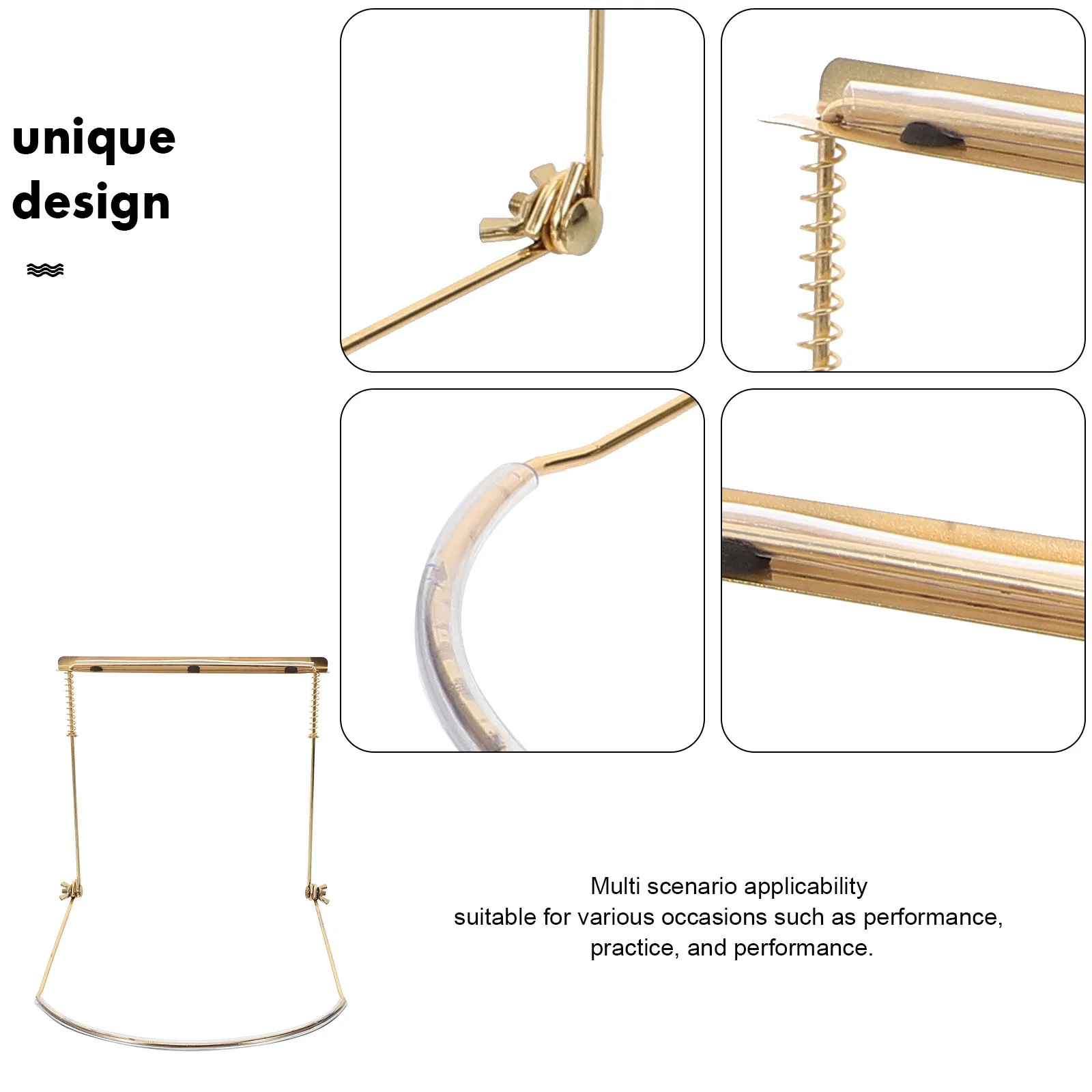 Supporto per collo per armonica in metallo Supporto per appendere il collo durevole per esercitazioni Supporto per armonica per arpa per organo a bocca