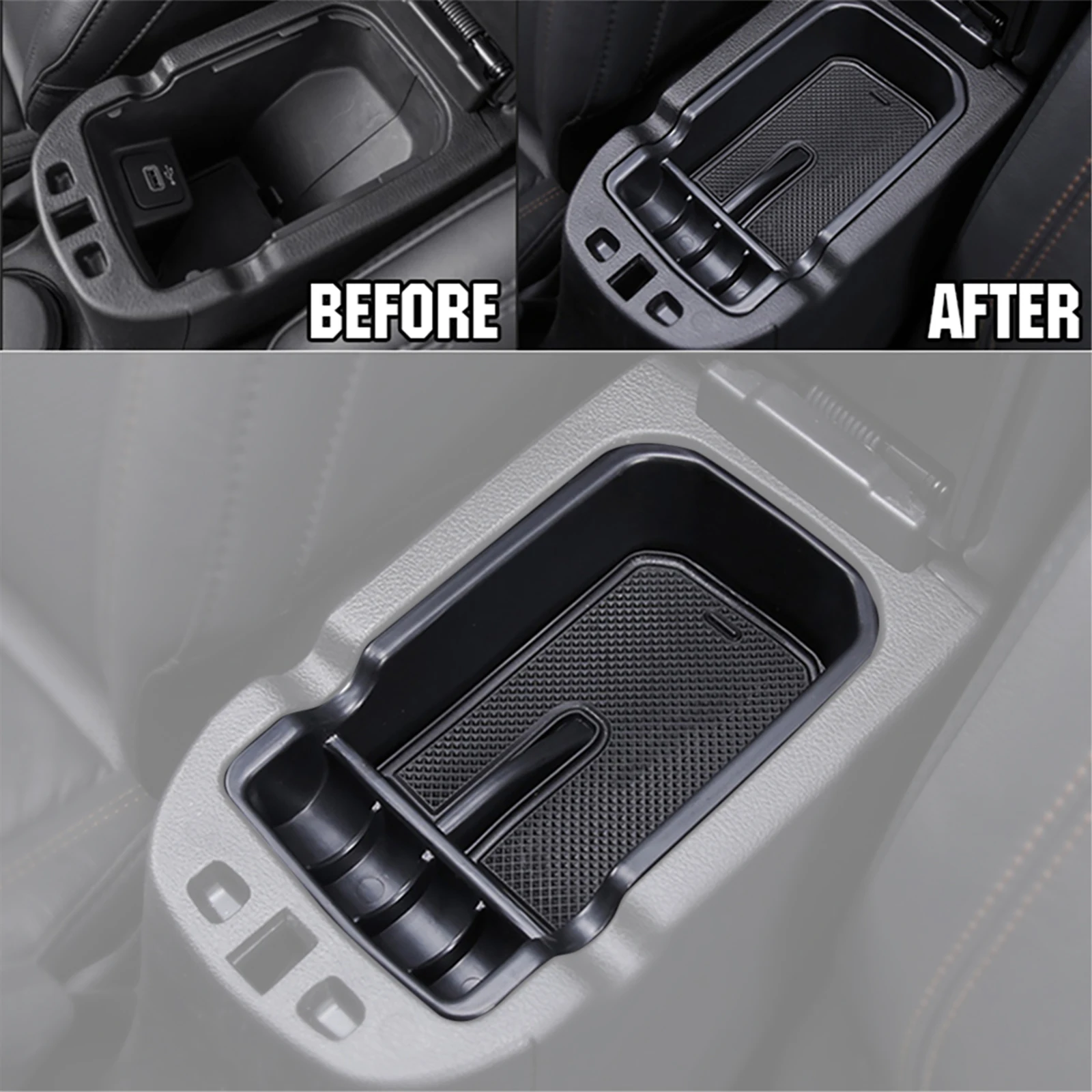 Gear Shift Storage Box Armrest Tray Organizer Insert Caddy for Jeep Compass 2017 2018 2019 2020 2021 Car Interior Accessories view 3