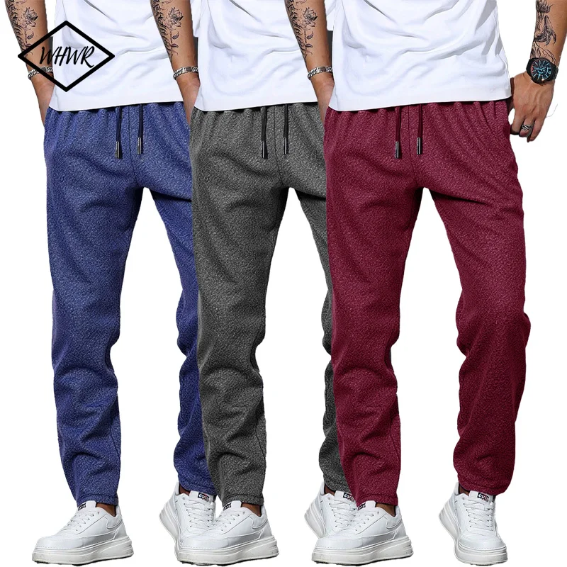 

Men's Sweatpants Spring and Autumn Casual Sport Jogger Pants Men Drawstring Solid Color Trousers Daily Jogging Pants S-XXL