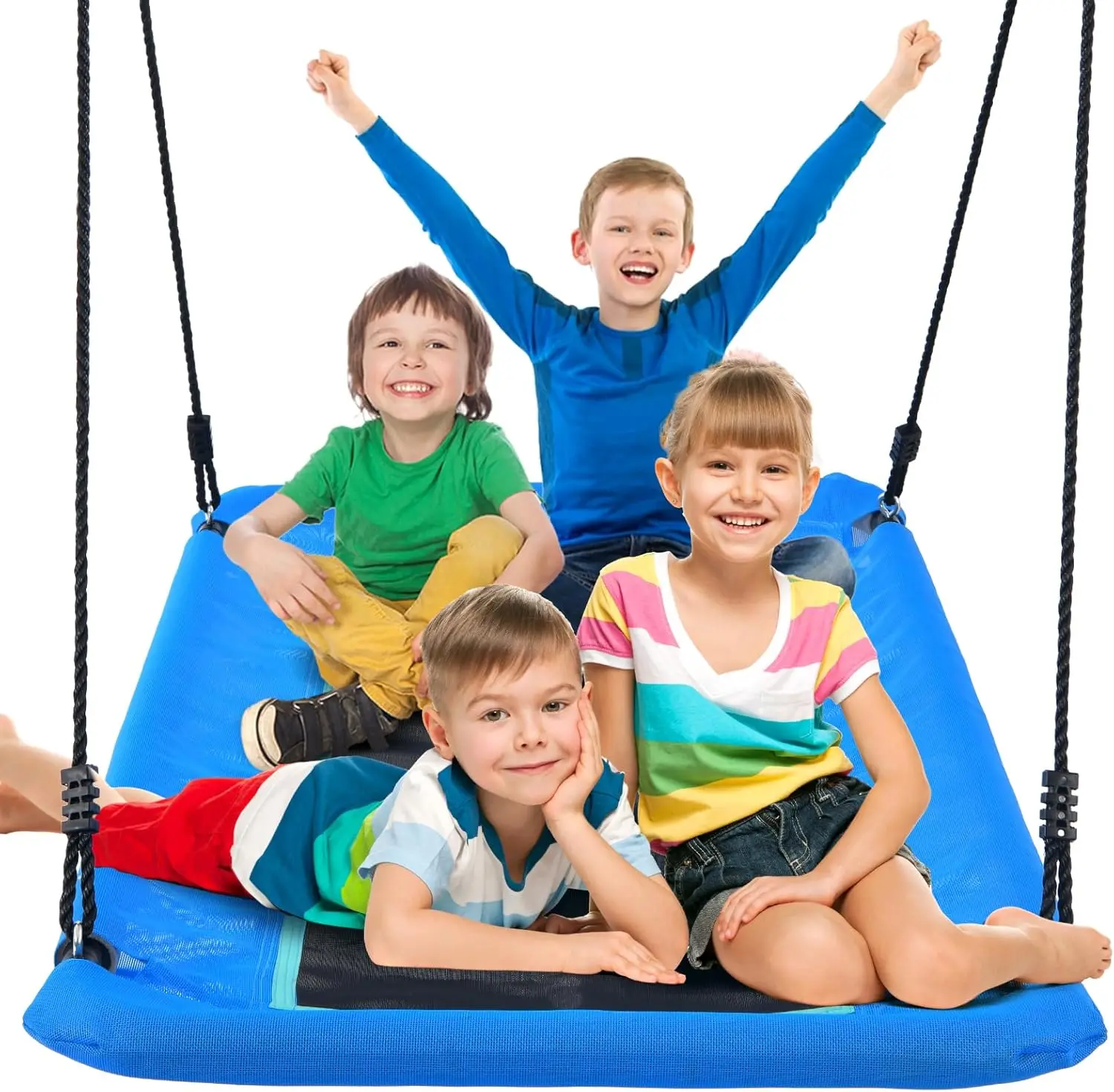 

Heavy Duty 700lbs Large Outdoor Swing Seat with Adjustable Ropes and Waterproof Fabric for Backyard