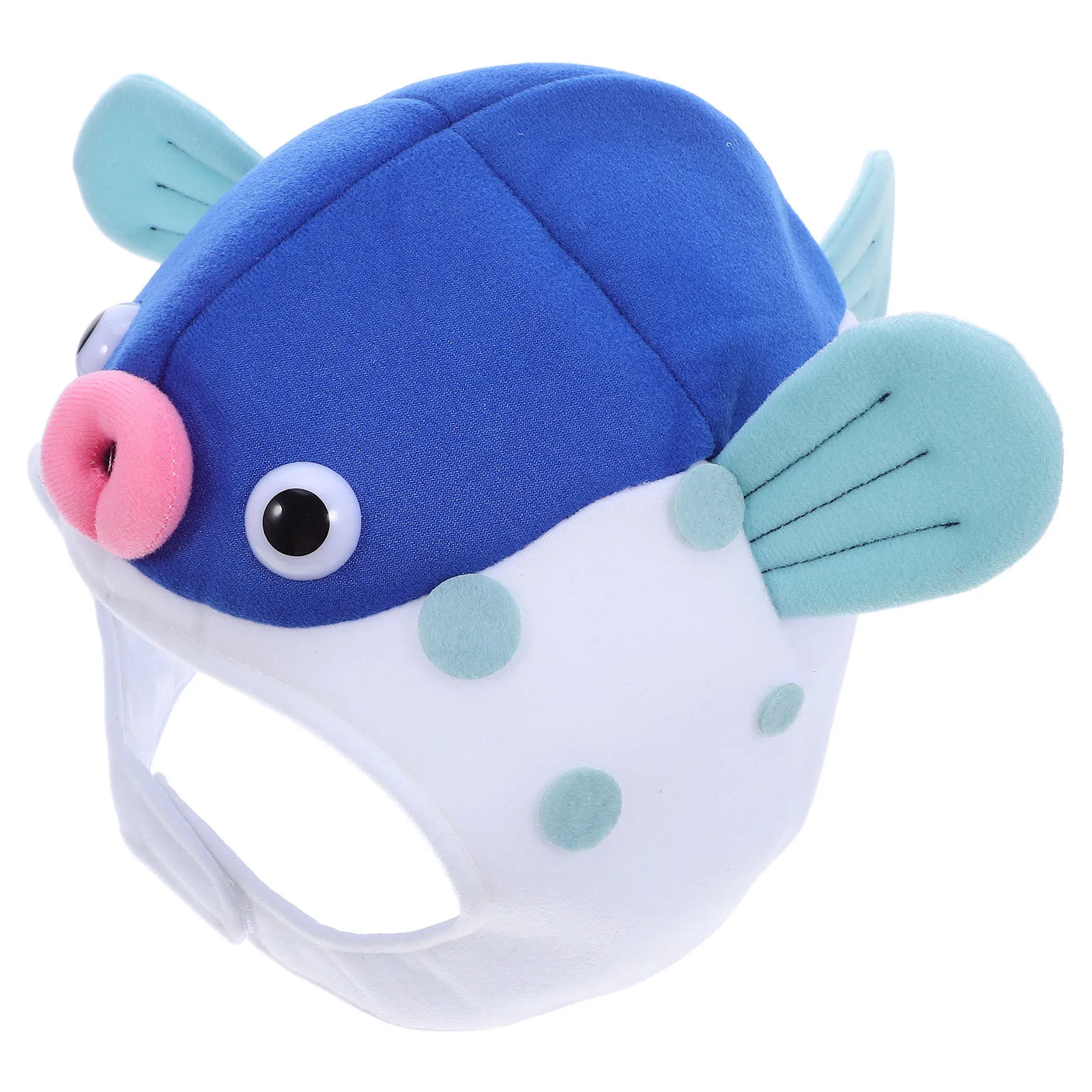 Chapéu de peixe soprado ajustável, chapéu engraçado para cosplay, adereços para fotos de desenho animado, vermelho, classe de desempenho de inverno, chapéu de peixe soprador