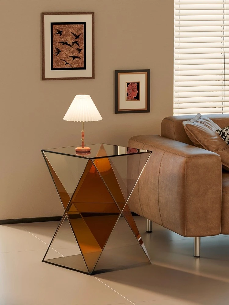 

Living room sofa corner bedside table small coffee table art square side table