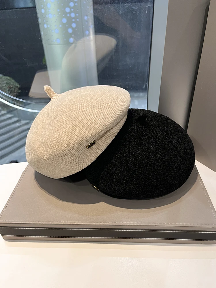 قبعة تريكو من الصوف البريطاني ، قبعة برعم التصميم ، قبعة الفنان الصغير ، ضوء الأطفال ، الفاخرة ، إظهار الوجه والخريف والشتاء