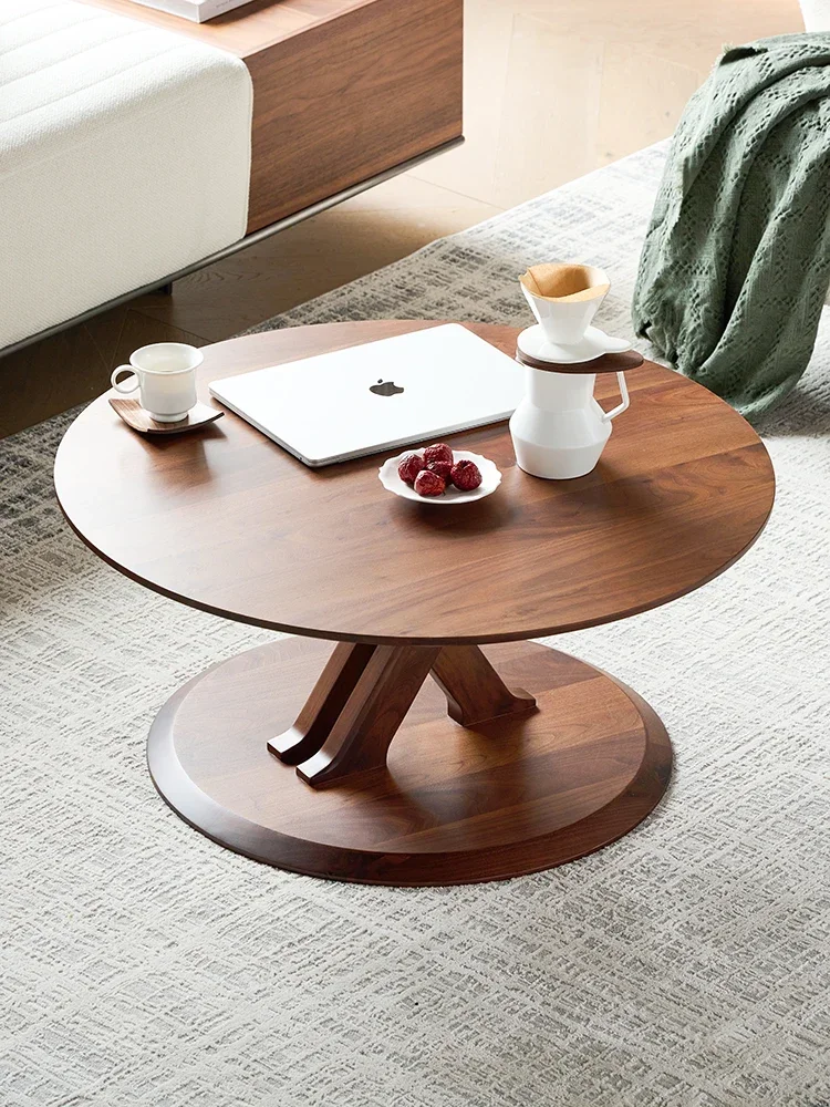 Coffee Table Small Apartment round Tea Table Living Room Home Sofa Low Table Solid Wood