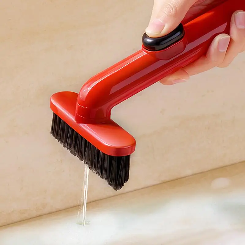 Multifunctional Bathroom Crevice Cleaning Brush With Liquid Retention, No Dead Angles, Rotating Brush For Bathroom Recesses