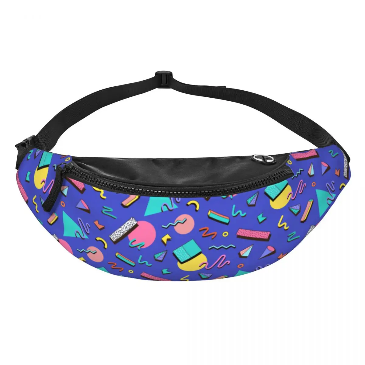 Custom Fashion Retro Pop 80s 90s Pattern Fanny Pack for Running Men Women Crossbody Waist Bag Phone Money Pouch