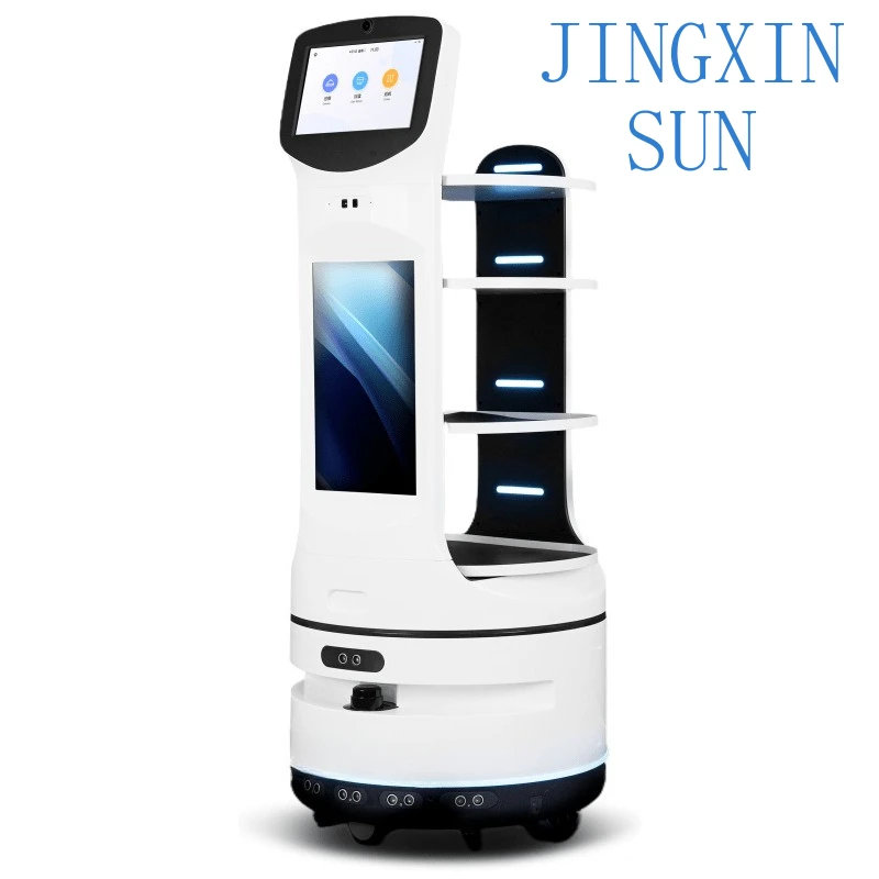 Meal delivery robot W3s restaurant hotel delivery food recycling plate multi-table delivery large-screen advertising broadcast