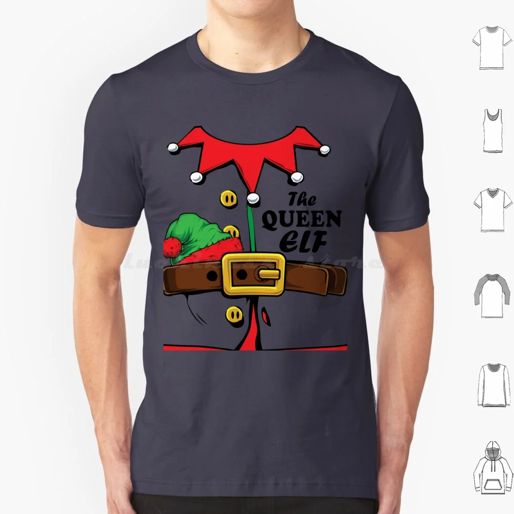 Matching Group Christmas Gift Santa&x27 ; S Elf Costume-Queen Classic Copy T Shirt Big Size 100% Cotton Matching Group