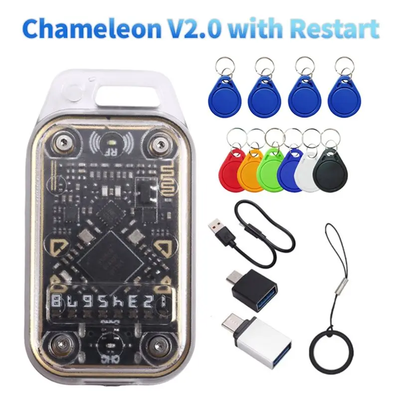 【MUST-HAVE】Chameleon Ultra NFC Duplicator+ 10XUID Keychain Chameleon V2.0 RFID Smart Chip Reader Emulator 125K 13.56Mhz Card Dec