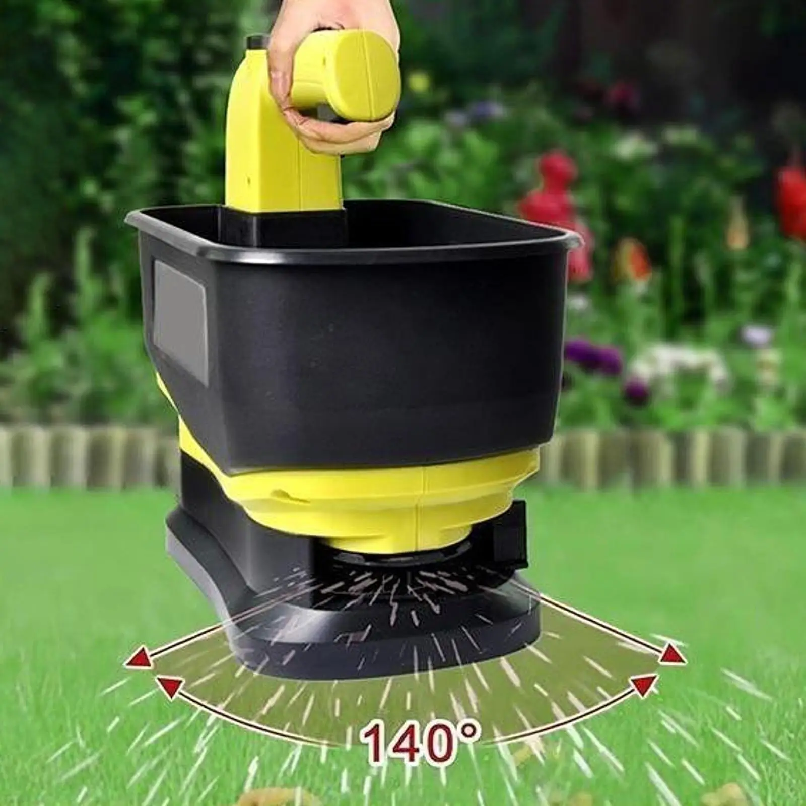 

Handheld Electric Spreader Fertilizer Spreader 5.5L Lawn Seeder Garden Supplies Seed Planting Tool Cordless Seed Spreader