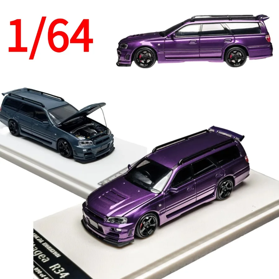 FH Diecast 1:64 Nissan Stagea 260RS R34 Kombi Legierung Automodell Nissan Modellauto Sammlerstück Spielzeug Geschenk