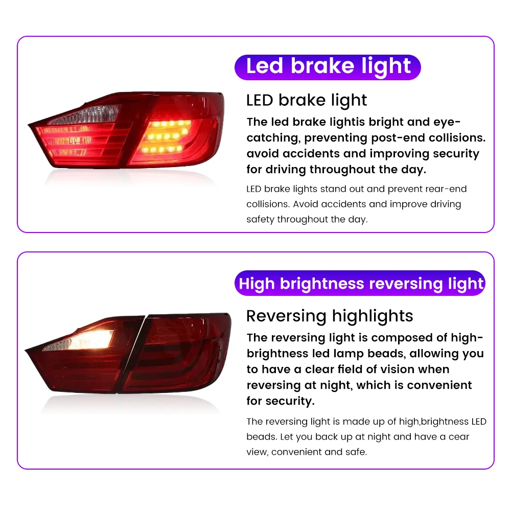 2 قطعة سيارة الذيل ضوء الجمعية لتويوتا كامري 2010-2014 LED DRL تشغيل ضوء الفرامل تدفق المياه وميض الذيل مصابيح المصابيح الخلفية