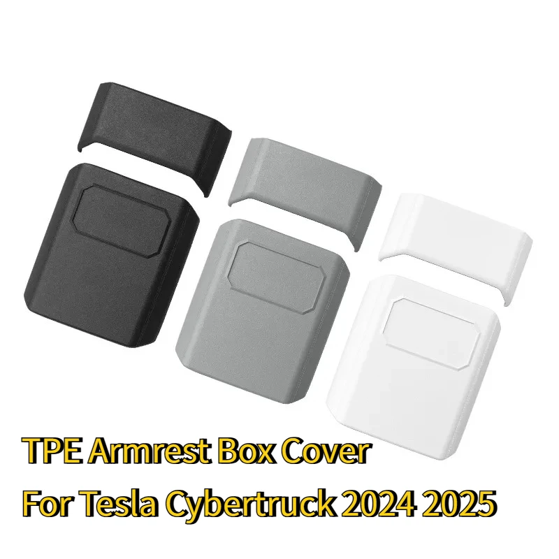 TPE Armrest Box Cover for Tesla Cybertruck 2024 2025 Central Control Armrest Box Protective Cover Car Decoration Accessories