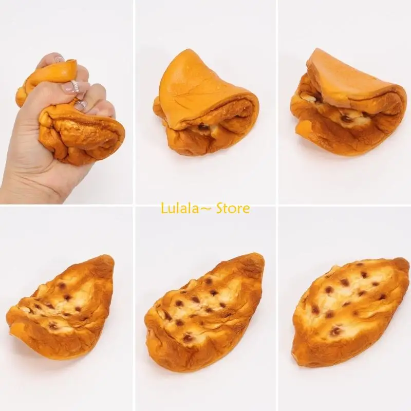 Y4QA Slow Rising Bread Design Sensory Toy for Handheld Stress Relief and Daily Breaks