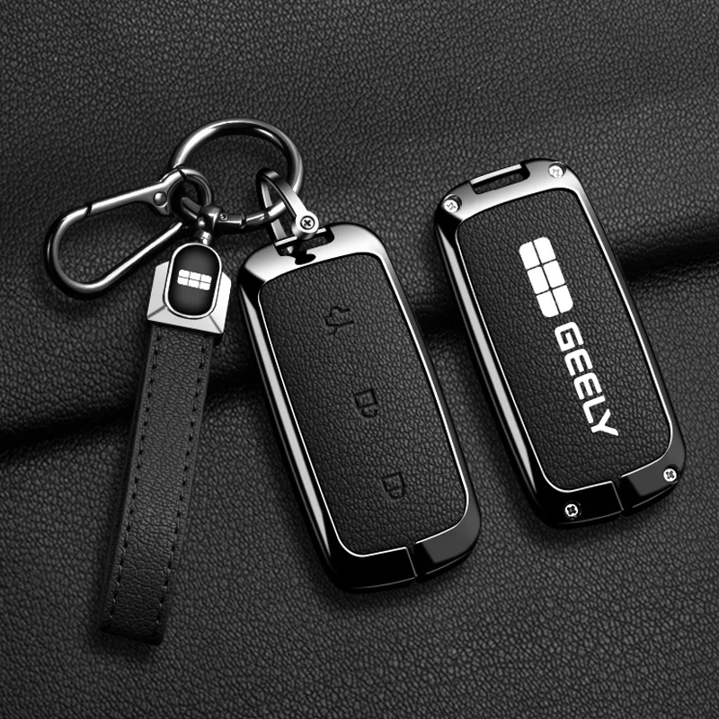 Zinc alloy car remote key cover, Geely Galaxy EX5 E5 L6 L7 EMI NO.1 Proton e.MAS 7 5 E8 Starry 8 car keychain key accessory