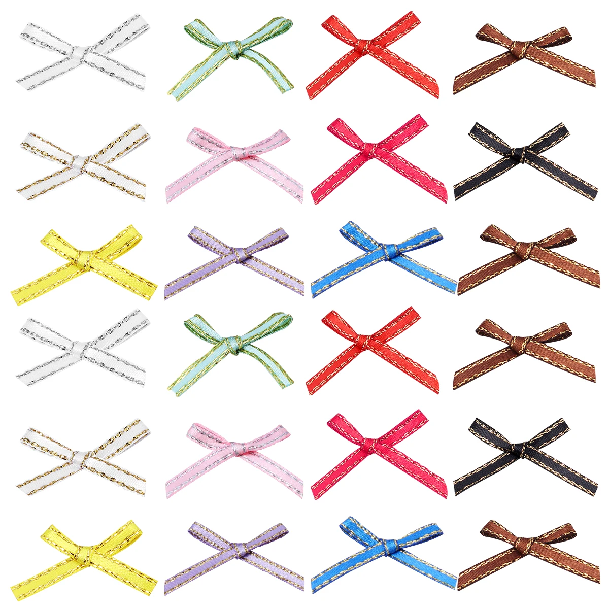 

50pcs 2x3.5cm Ribbon Bows Small Size Satin Ribbon Bow Flower Craft Decoration Handwork DIY Party Decoration Accessories