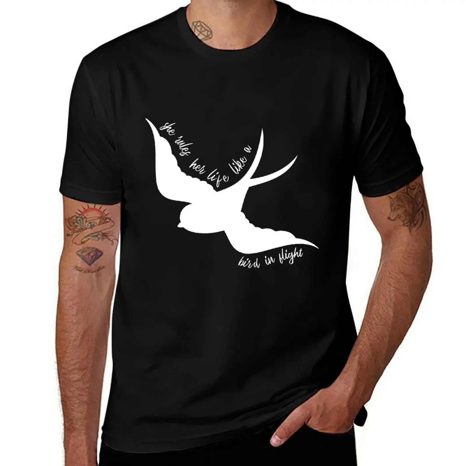 She Rules Her Life Like a Bird in Flight T-Shirt Running Performance Short Sleeve Tee