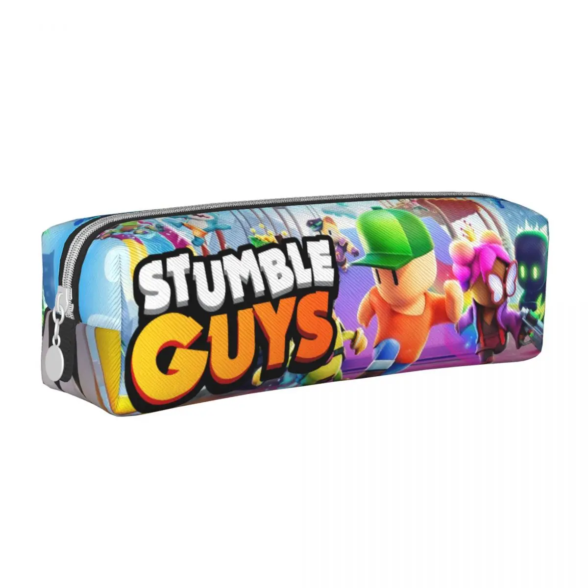 stumble guys cartoon game pencil cases pen box bolsa para estudantes grande armazenamento para estudantes presentes da escola 01