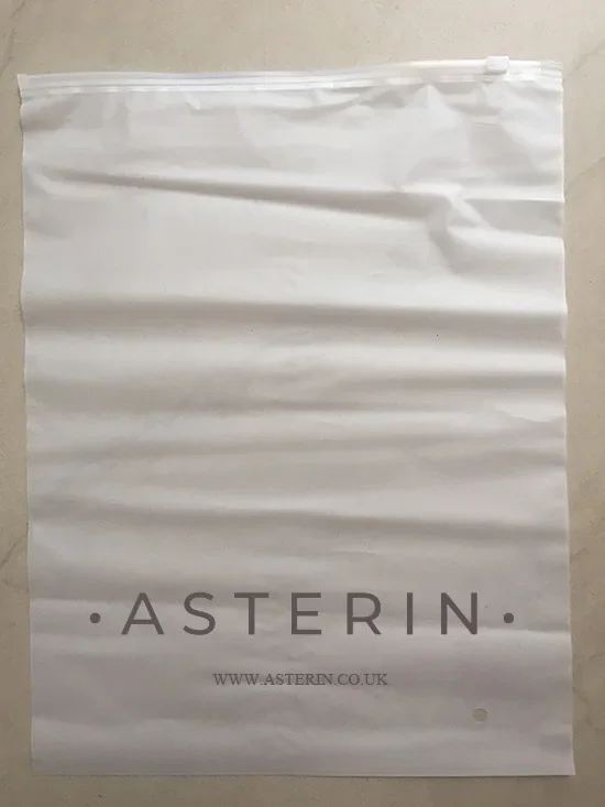 

100 pcs 30*40cm 100 pcs 45*60cm with logo print one side Plastic Storage zipper Bags