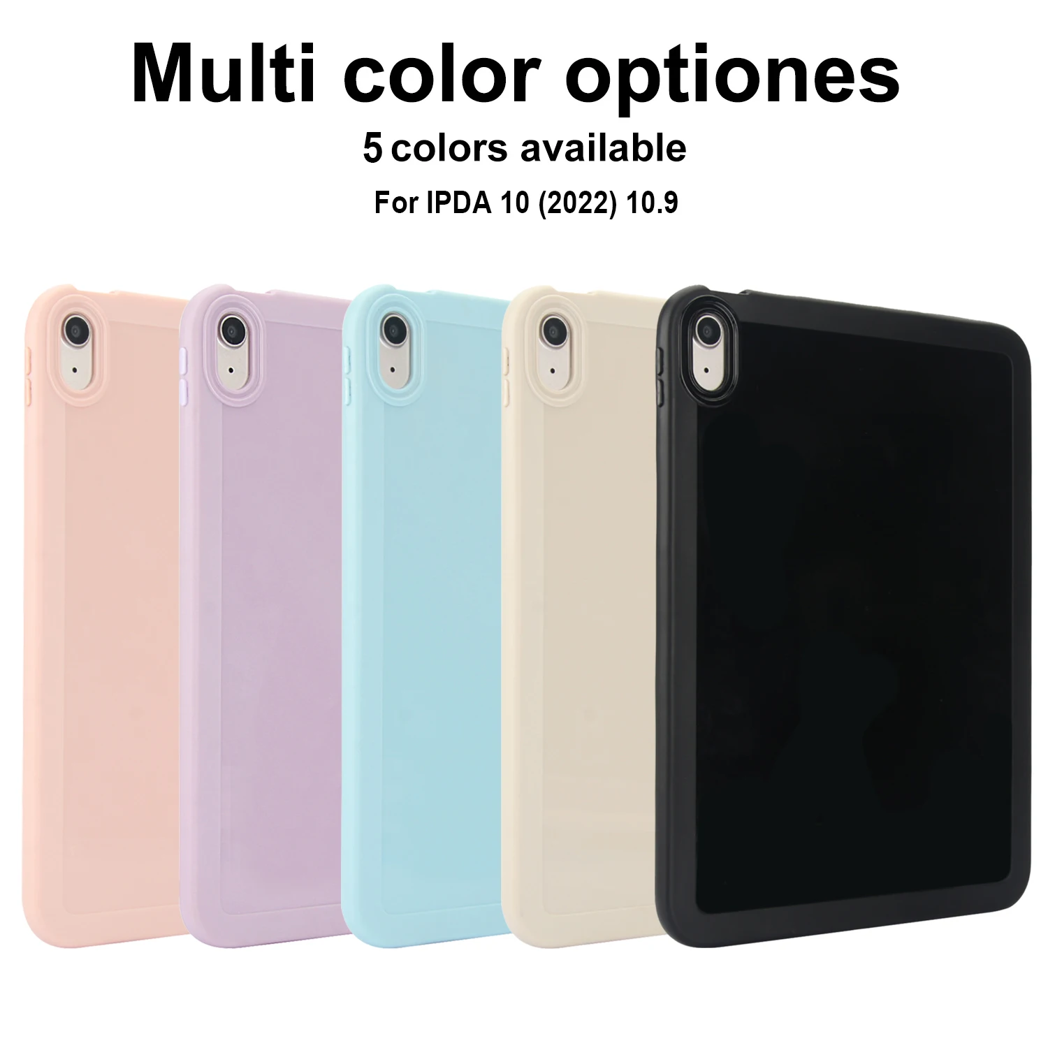 Voor iPad Case 10.2 10.5 10.9 11 inch 7e 8e 9e 10e Generatie Air 3 4 5 Pro Mini 6 Tablet Case Dunne Zachte Siliconen Cover