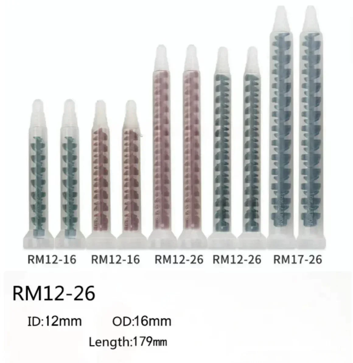 100 pcs RM17-26AB dynamic mixing tube glue stirring tube RM12-26 mixing tube mixing head