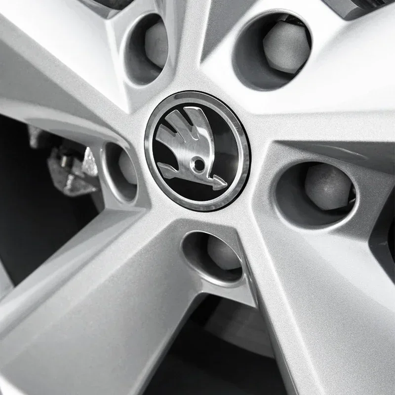 4pcs 56mm 65mm 75mm 5JA601151A 1J0601171 3B7601171 Car Wheel Center Cap Logo Hub Rims Cover For Skoda Fabia Rapid Superb Octavia view 4
