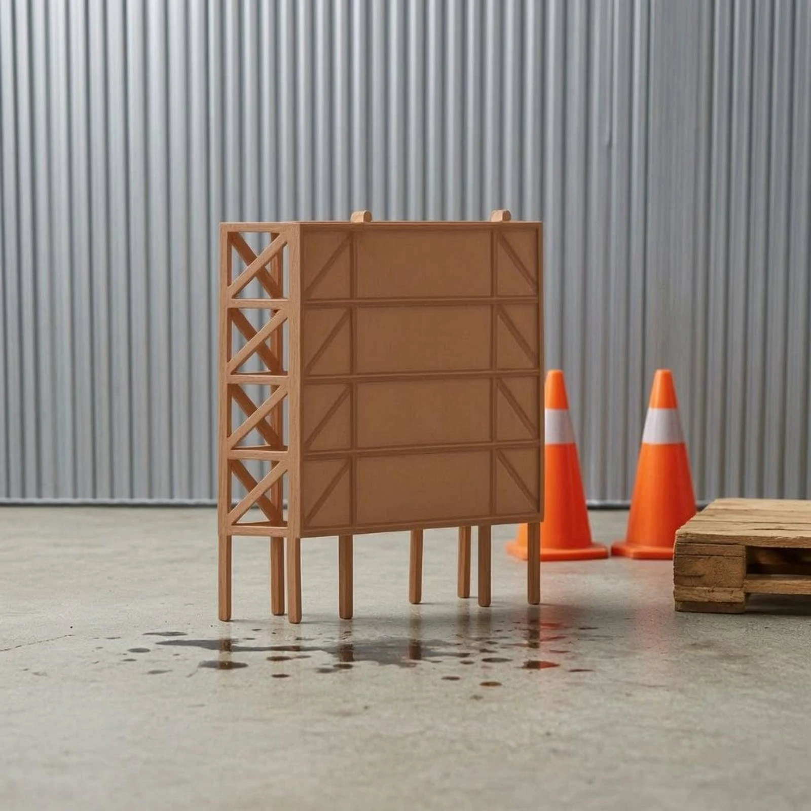 

1/64 Scale Billboard Stand Lattice-Style Model Scene Part for Miniature Scene