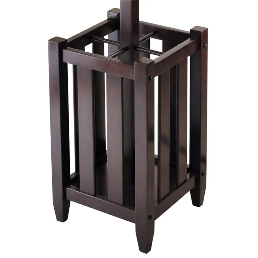 Solid Wood Coat Tree Umbrella Rack 71.52