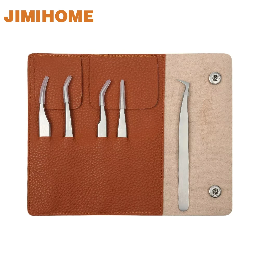JIMIHOME 5 Pcs Stainless Steel Tweezers Precision Tweezer Tool Set for Electronics Repair, Crafting