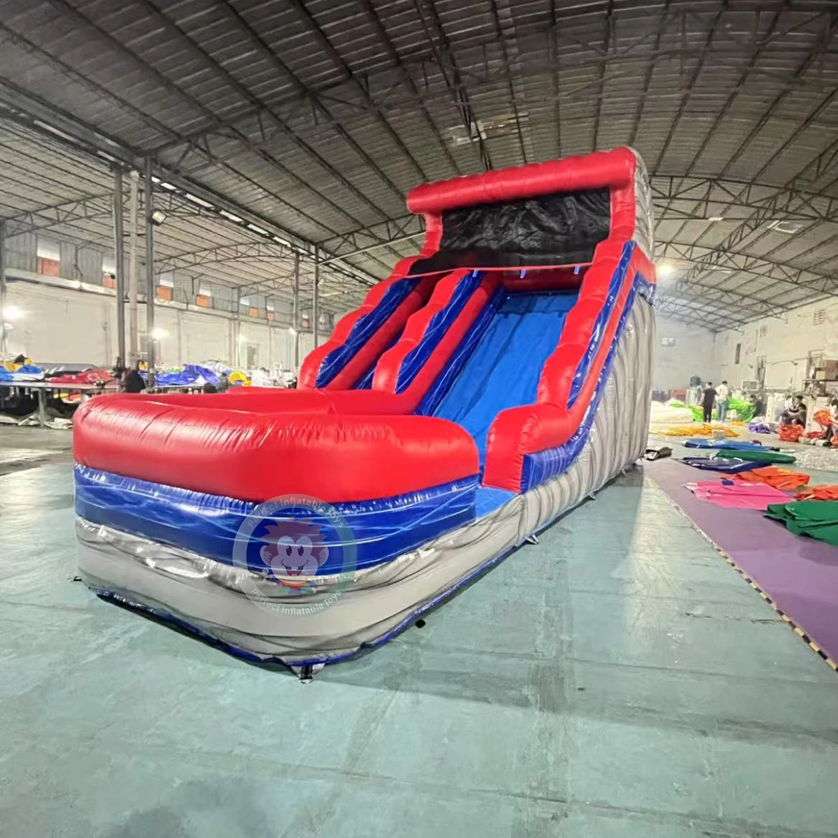 Marble-Themed Commercial Inflatable Bounce House Bouncer Combo for Adults With Water Slide PVC Material Repair Kits Included