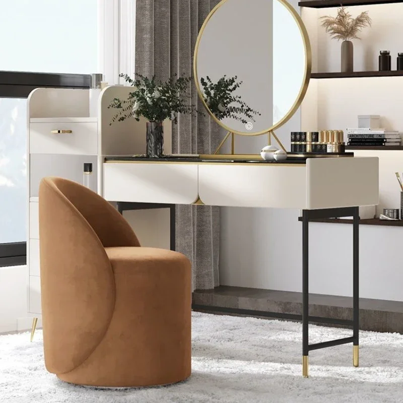 

Dressing Chair Bedroom Stool Luxury Drop Vanity Chair Backrest High Simple Modern Stools Chair Makeup Stool