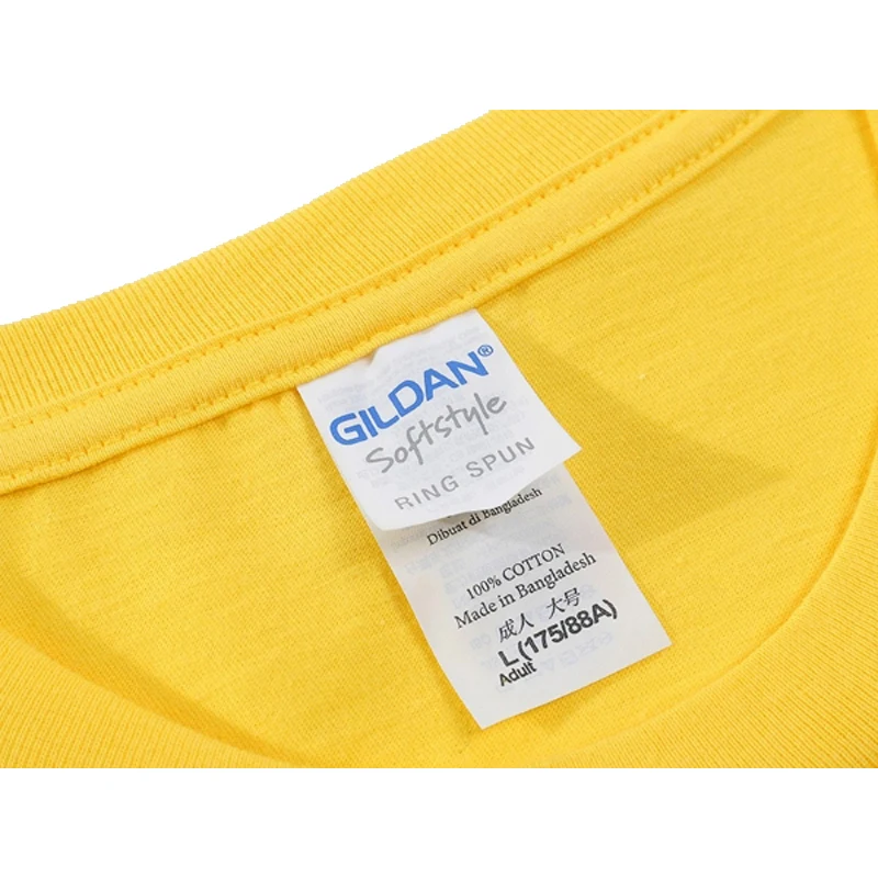 Gildan Brand Summer Casual T-Shirt Men\'s Short Sleeve Top 100% Cotton Solid Color Sweatshirt Comfortable Breathable Men Clothing