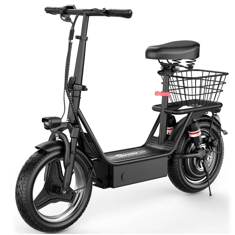 

Electric Scooter for Adults, 1000W Peak Motor, Up to 25 MPH 30 Miles, Electric Scooter with Seat, Multiple Suspension, Bright