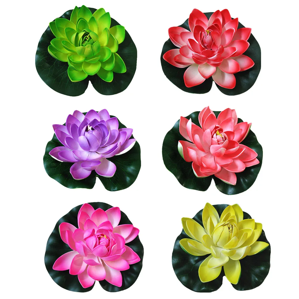 

12Pcs 18cm EVA Artificial Floating Water Lily Flower Pond Decoration Home Garden Public Place Decorative Flowers