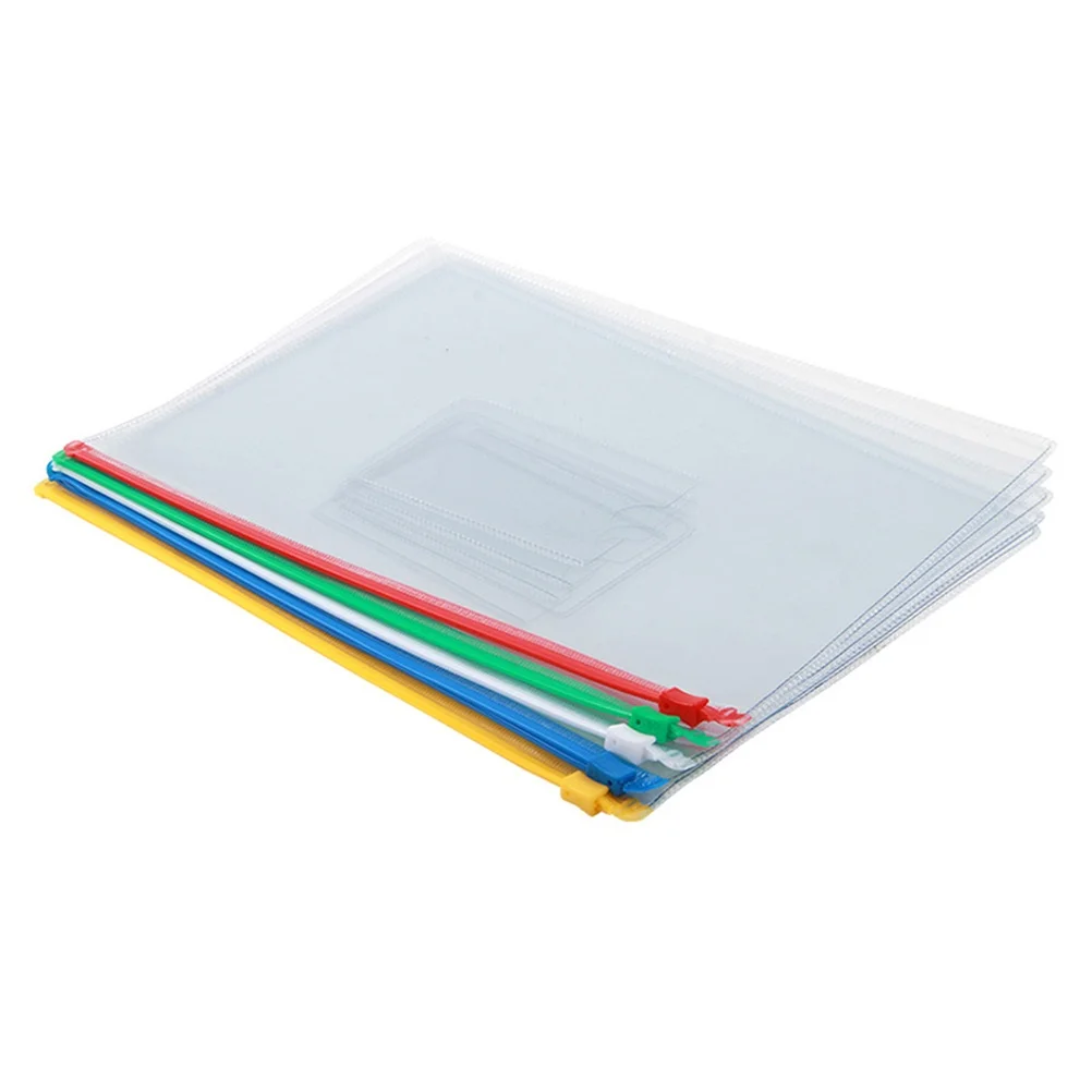 

10 Pcs File Holder Clear Zipper Pouches Stationery Bag Customized Bills Student Bags
