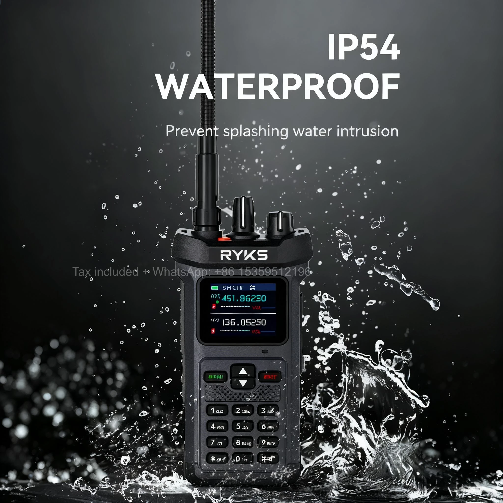 Ry-8500 20 واط عالية الطاقة طويلة المدى أجهزة اتصال لاسلكية نسخة تردد متعدد الموجات نوع-C شاحن مجموعة لاسلكية التخييم هام