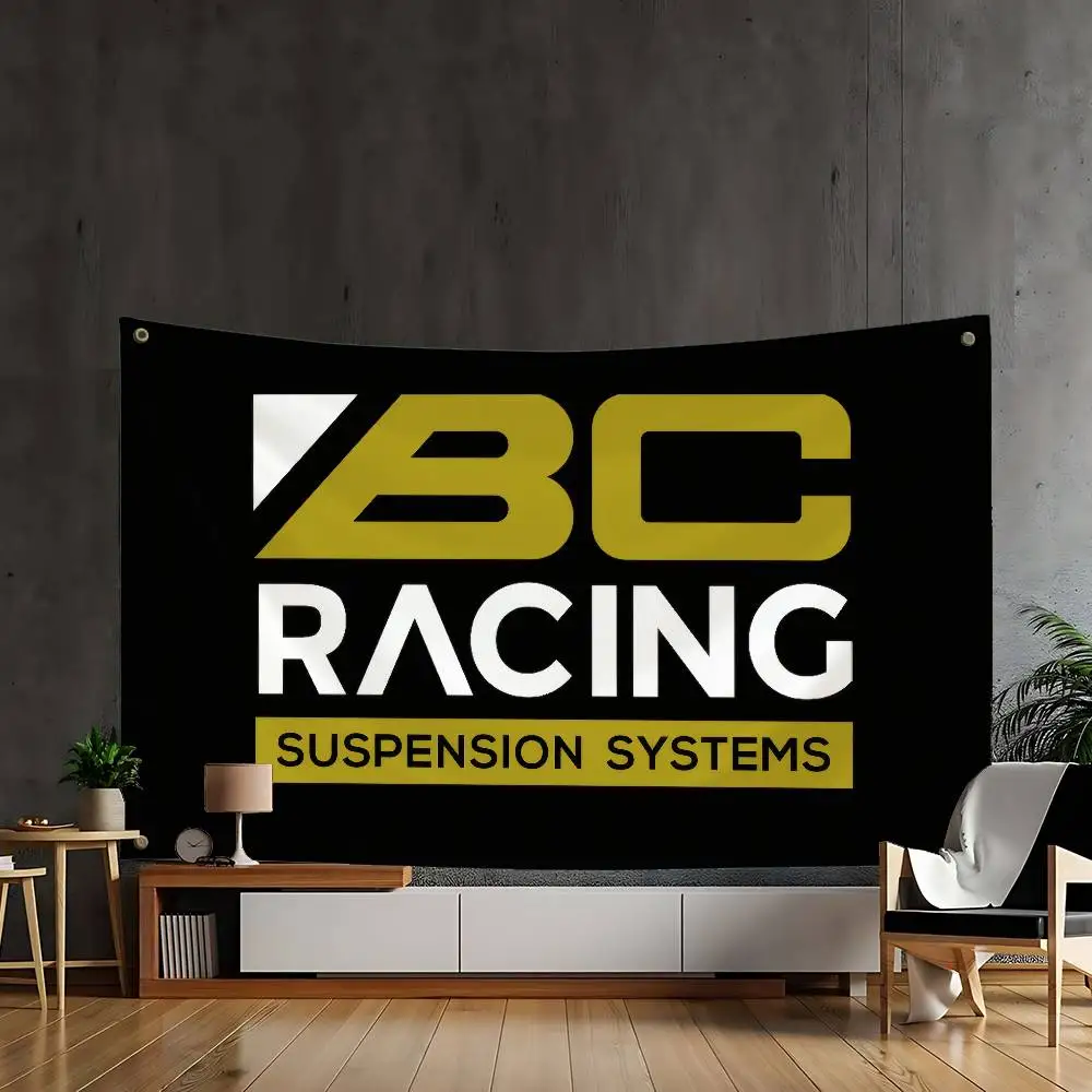 BC R-Racing Flag Polyester Printed Banner For Decor Tapestry Dorm Room Bedroom - view 4