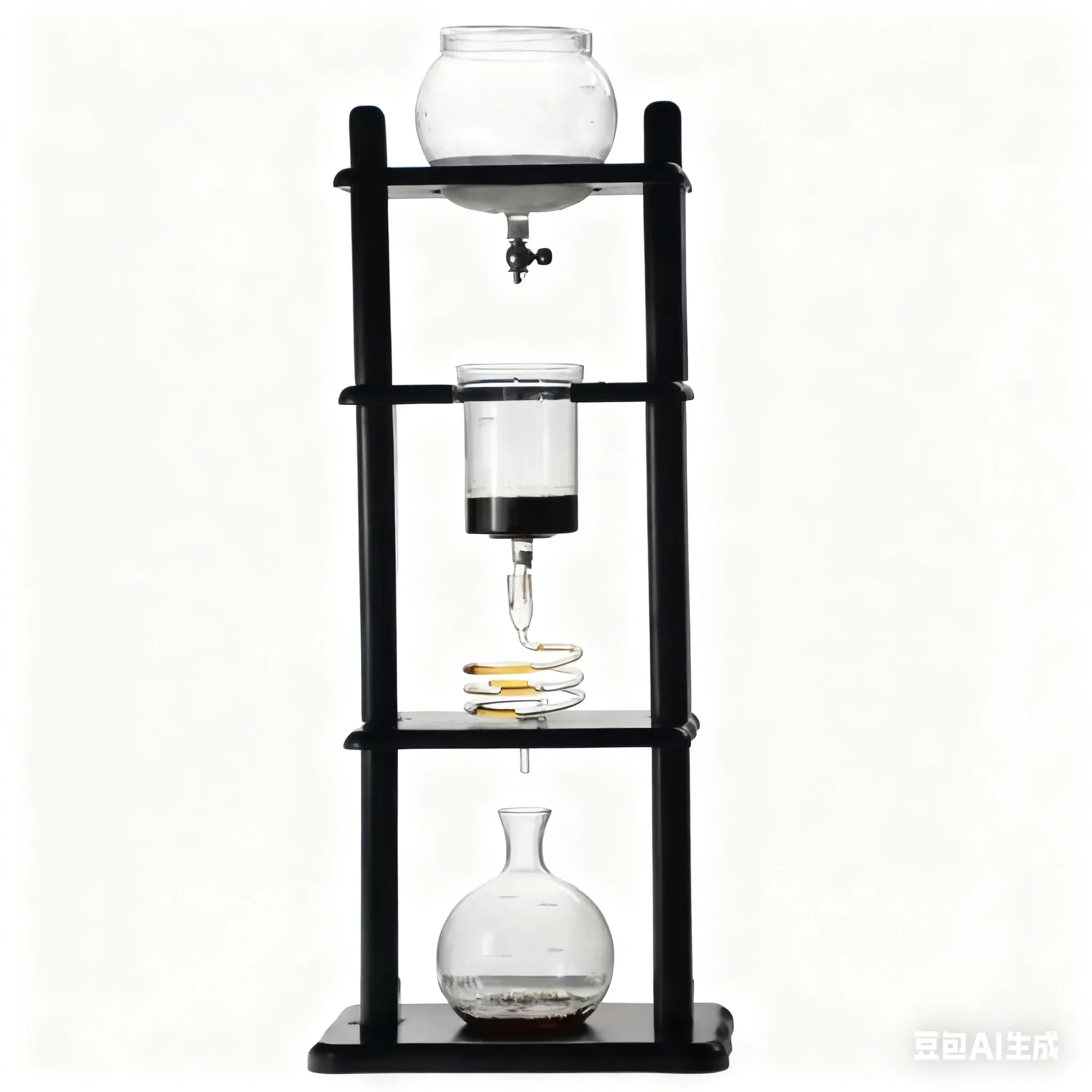 หม้อชงกาแฟแบบหยดน้ำแข็งสำหรับ 5-8 คน หม้อแก้วชงกาแฟเย็นแบบแช่เย็น เครื่องชงกาแฟแบบใช้มือสำหรับใช้ในครัวเรือน