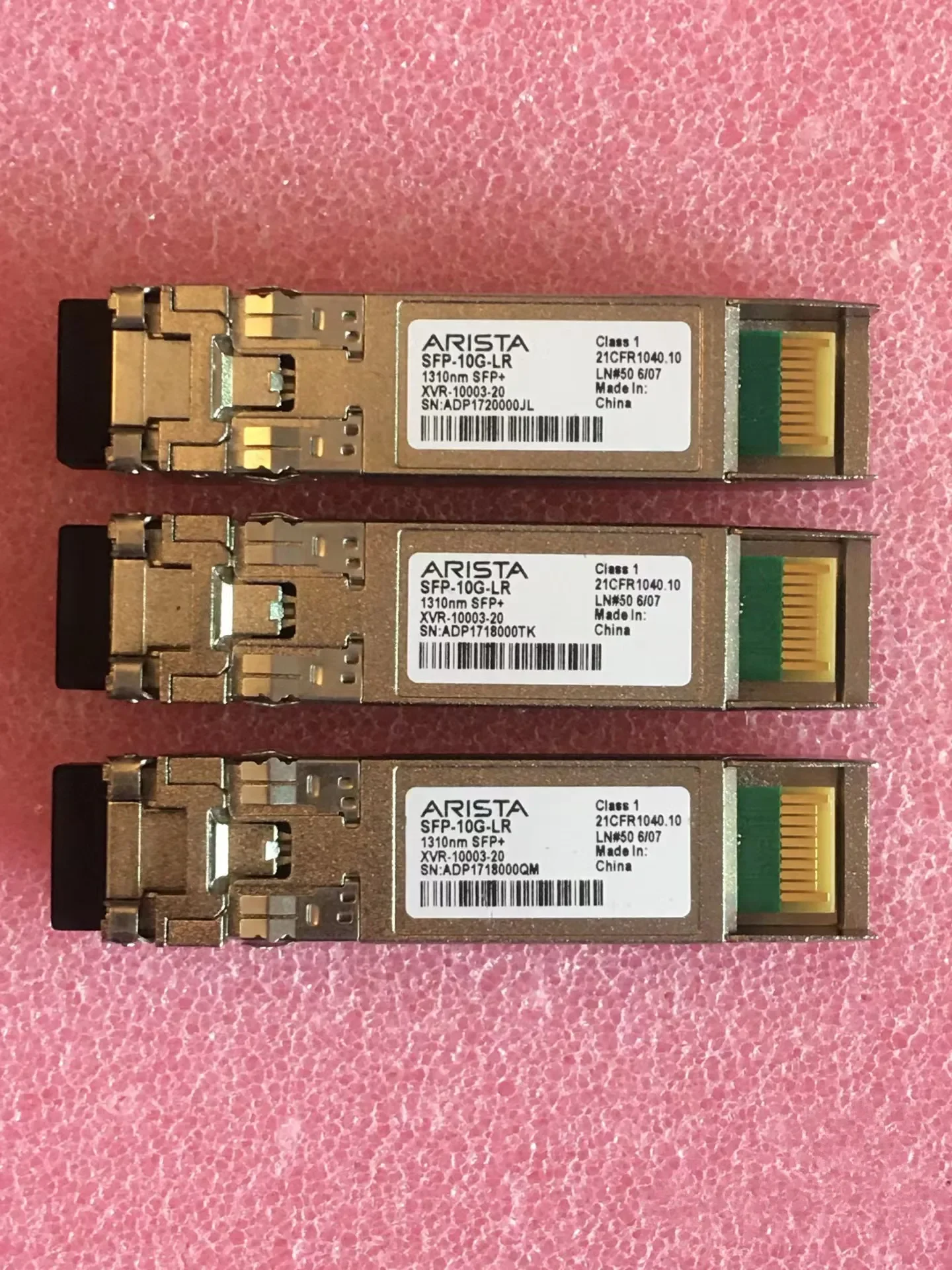 Arista optical fiber 10G sfp XVR-10003-20/XVR-00003-02 SFP-10G-LR/1310NM 10KM SFP+ Single mode optical transceiver