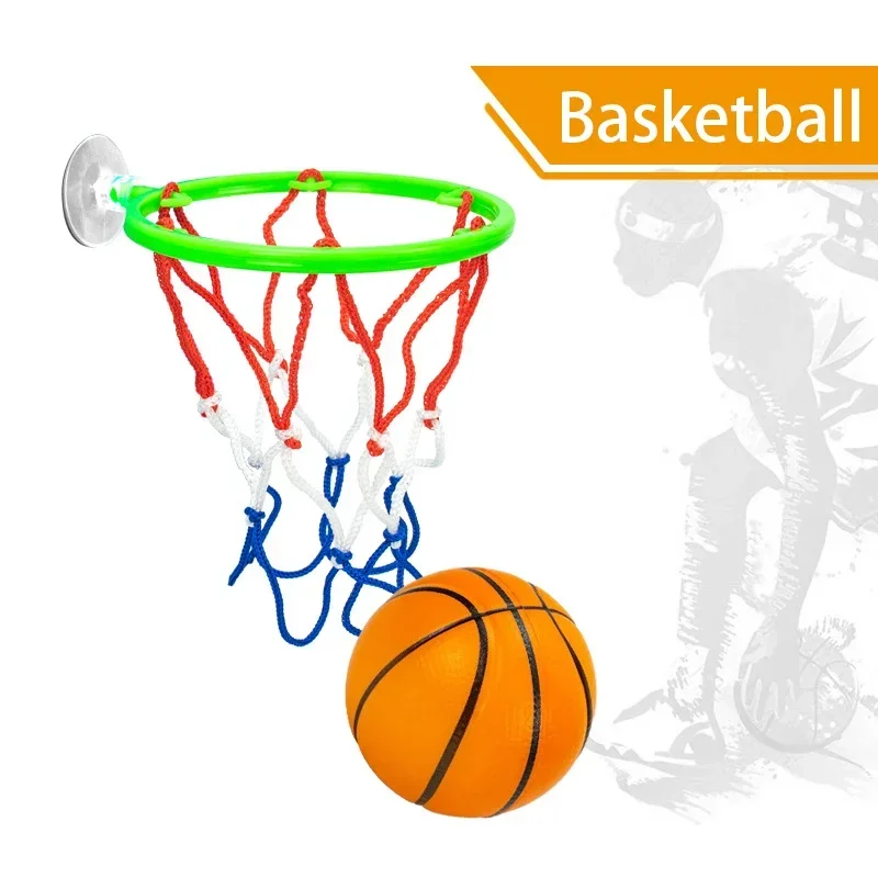 Juego de pelotas de aro de baloncesto para niños pequeños, juego de pelotas suaves para el baño y la Oficina, juguete para interiores y exteriores